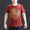 Petit t-shirt délavé à la pierre - Mandala - Bordeaux