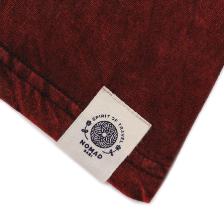 Petit t-shirt délavé à la pierre - Mandala - Bordeaux