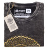 T-shirt délavé à la pierre de taille moyenne - Mandala - Gris foncé