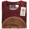 Grand t-shirt délavé à la pierre - Mandala - Bordeaux