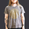 Grand t-shirt délavé à la pierre - Mandala - Gris foncé