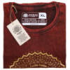 T-shirt délavé XL - Mandala - Bordeaux