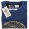 T-shirt délavé XL - Mandala - Bleu