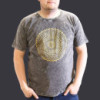 T-shirt délavé XL - Mandala - Gris foncé