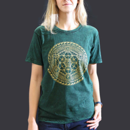 Petit t-shirt délavé à la pierre - Chakra - Vert