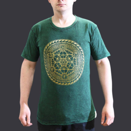 Petit t-shirt délavé à la pierre - Chakra - Vert
