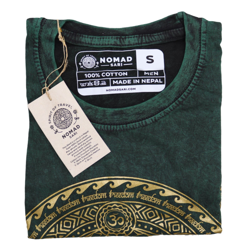 Petit t-shirt délavé à la pierre - Chakra - Vert