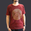 T-shirt délavé à la pierre de taille moyenne - Chakra - Marron