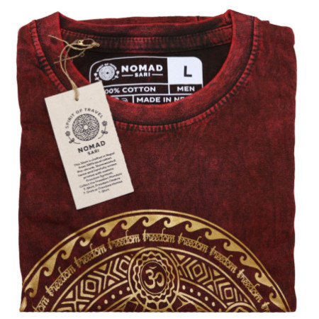 Grande chemise délavée à la pierre - Chakra - Marron