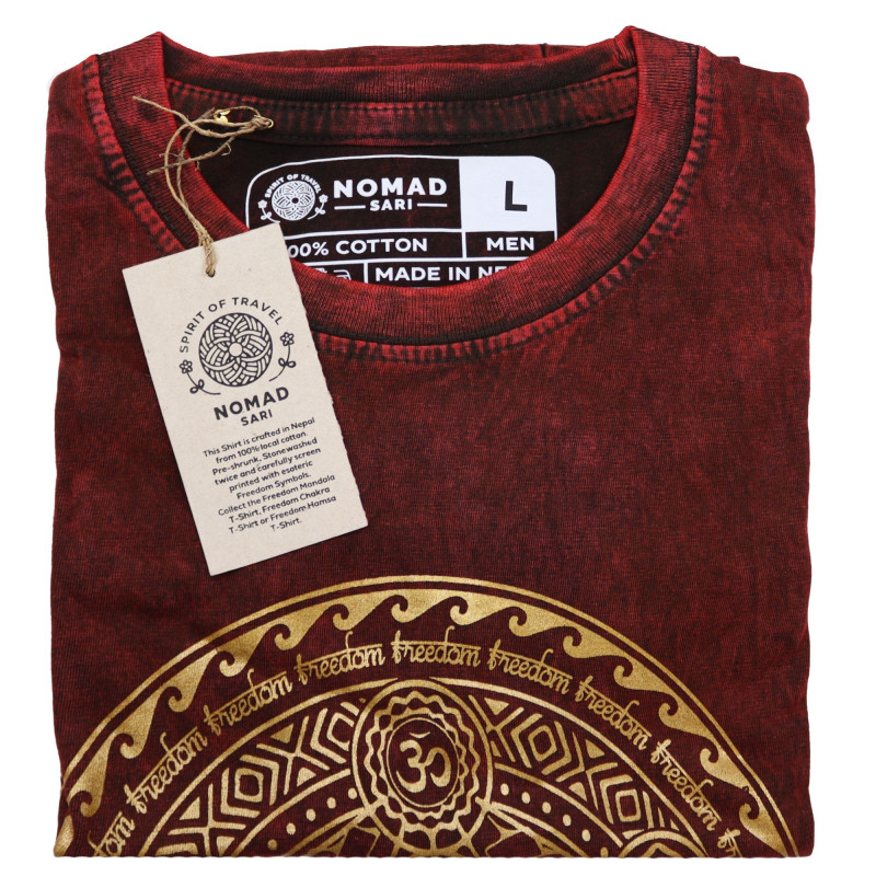 Grande chemise délavée à la pierre - Chakra - Marron