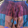 Sari nomade - Pantalon champignon - Motifs imprimés en bloc - Tons violets (105 x 127 cm) S/M