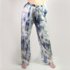 (ML) Nomad Sari On the Med Collection - Pantalon de détente - Motif grec doré et bleu - Peint à la main