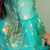 (ML) Nomad Sari On the Med Collection - Robe - Motif corail turquoise et doré