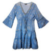 (LXL) Nomad Sari On the Med Collection - Robe - Motif poisson bleu mer et doré