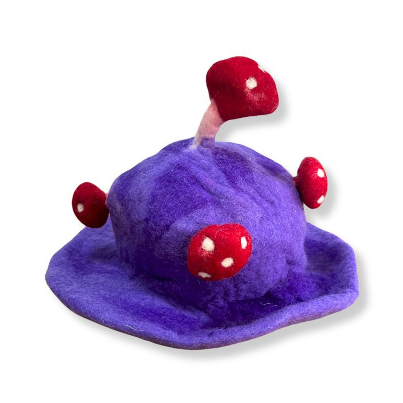 Chapeau champignon feutré - Dreamy Purple Haze