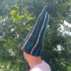 Chapeau de sorcier de sauna en feutre - Rayures noires et bleues