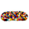 Tapis ovale en feutre - 38 x 18 cm - Multicolore