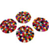 Dessous de verre ronds en feutre - 10 cm Multicolore (lot de 4)