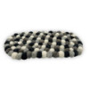 Tapis ovale en feutre - 38 x 18 cm - Couleur gris multicolore