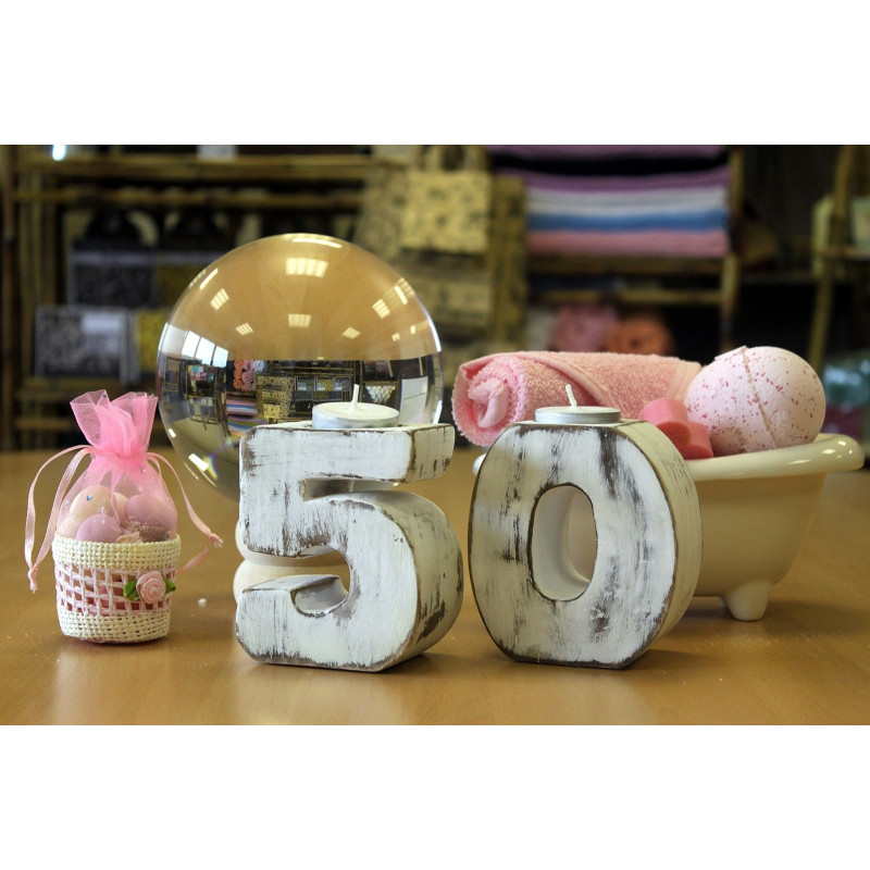 Numéro d'anniversaire en bois - N° 5