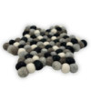Tapis central étoile en feutre - Couleur gris multicolore