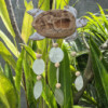 Sculpture de tortue blanchie à la chaux et goutte de copis naturel