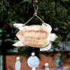 Sculpture de tortue blanchie à la chaux et goutte de copis naturel