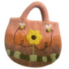 Sac feutré Tournesol et abeilles - 35 x 27 cm