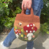 Sac en feutre Champignons - 35 x 27 cm