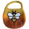 Sac à abeilles en feutre d'eau - Une poignée avec aimant - Orange lever de soleil