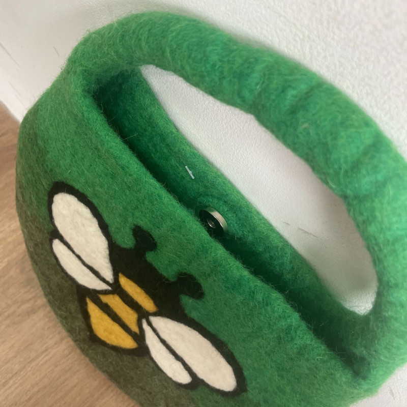 Sac à abeilles en feutre d'eau - Une poignée avec aimant - Garden Greens