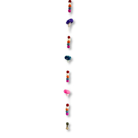 Tenture murale en feutre - Champignons (couleurs aléatoires)