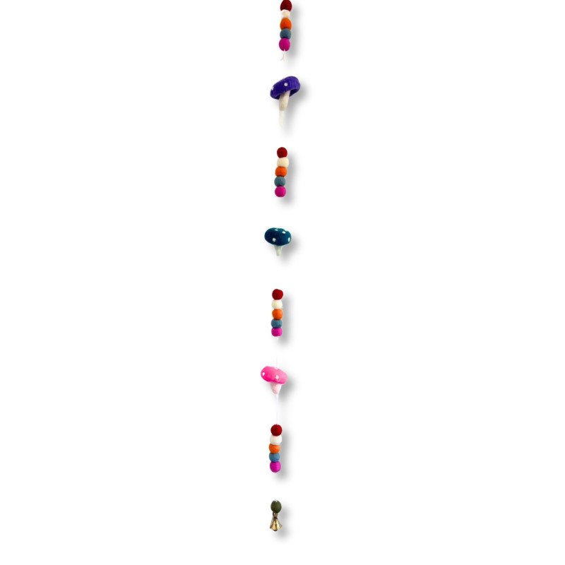 Tenture murale en feutre - Champignons (couleurs aléatoires)
