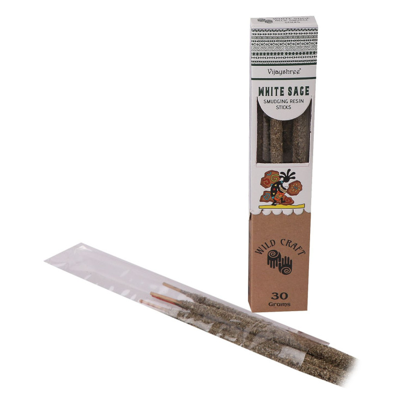Bâtonnets de résine de sauge blanche dorée 30 g (6 pièces)