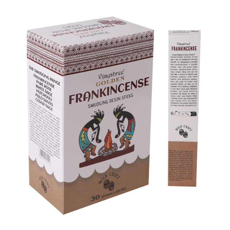 Bâtonnets de résine d'encens doré 30 g (6 pièces)
