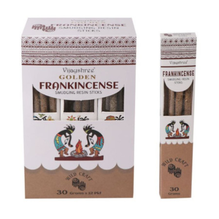 Bâtonnets de résine d'encens doré 30 g (6 pièces)