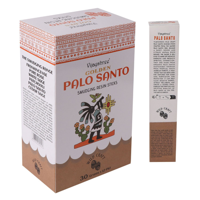Bâtonnets de résine de maculage Golden Palo Santo 30 g (6 pièces)