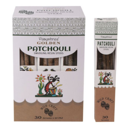 Bâtonnets de résine de maculage au patchouli doré 30 g (6 pièces)
