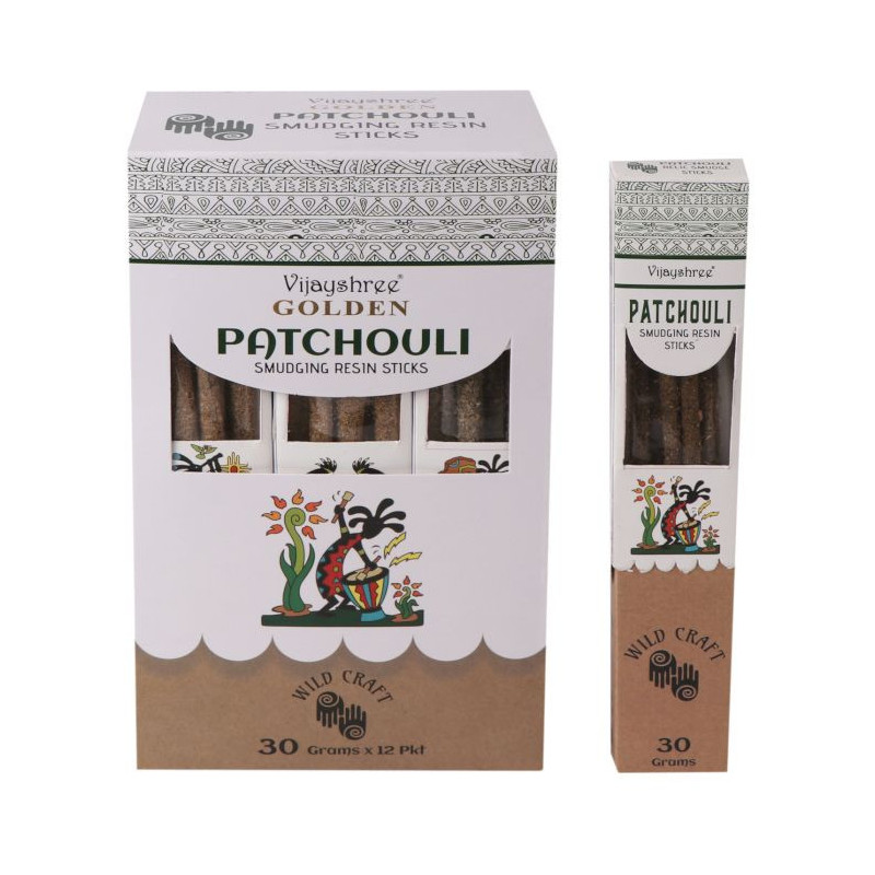 Bâtonnets de résine de maculage au patchouli doré 30 g (6 pièces)