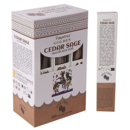 Bâtonnets de résine de maculage à la sauge de cèdre doré 30 g (6 pièces)