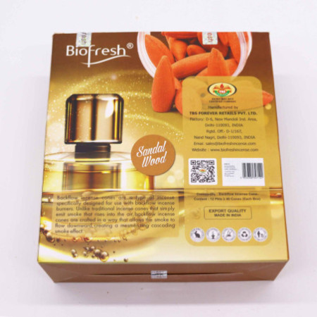 Cônes d'encens Biofresh Backflow (40 cônes) - Bois de santal