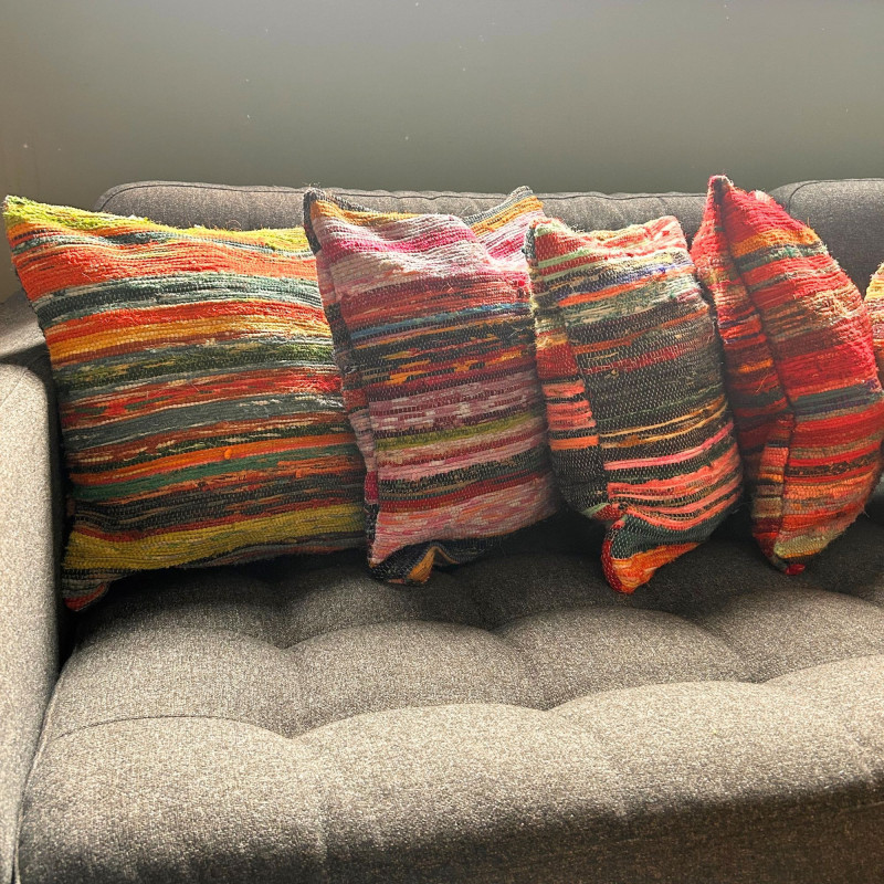 Housses de coussin en tissu éponge - 40 x 40 cm - Multicolore