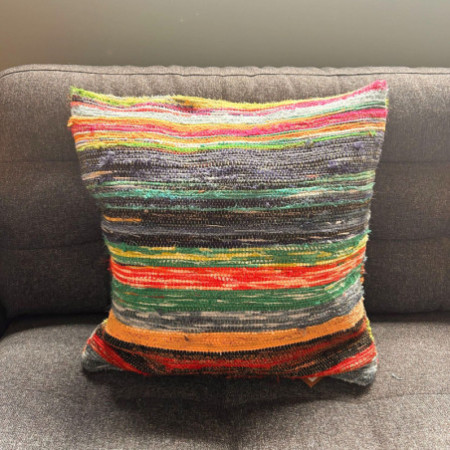 Housses de coussin en tissu chiffon - 40 x 40 cm - Vert naturel