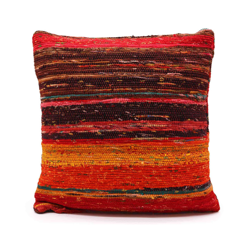 Housses de coussin en tissu chiffon - 40 x 40 cm - Rouges riches
