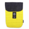 Pochette rembourrée pour ordinateur portable 13 pouces - Jaune fou - Délavé à la pierre 14 oz