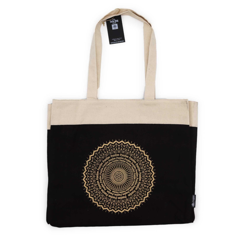 Sac fourre-tout surdimensionné délavé 400 g - Mandala Liberté