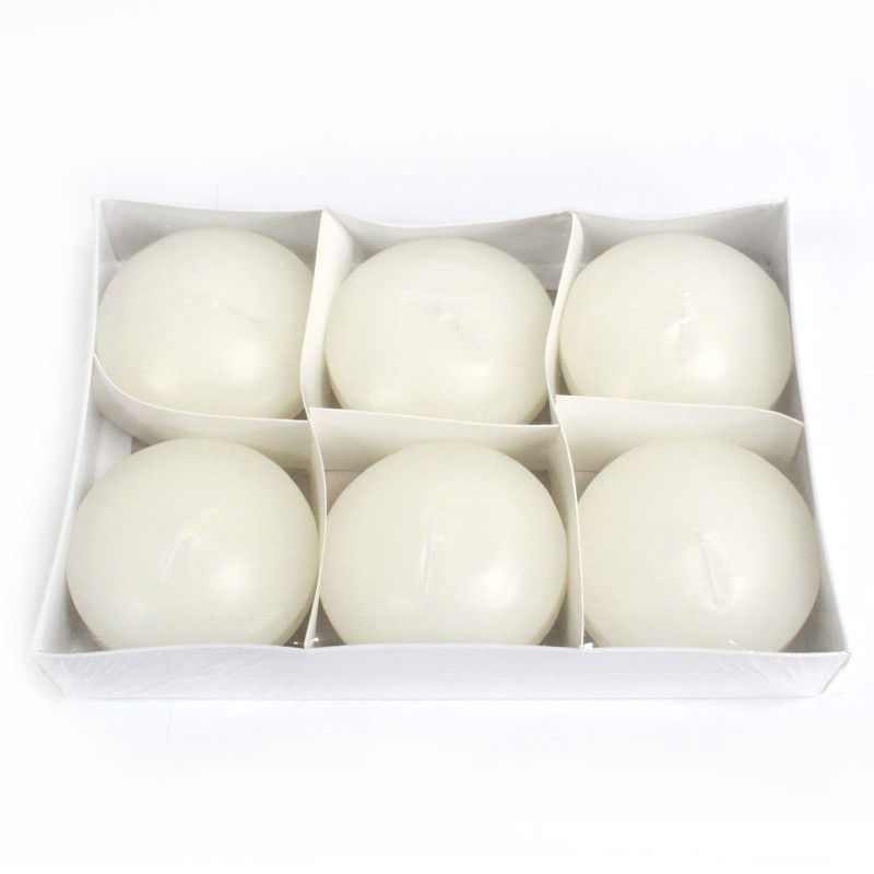 Grandes bougies flottantes - Ivoire