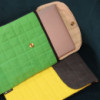 Pochette rembourrée pour ordinateur portable - Vert grenouille - Délavage à la pierre 14 oz