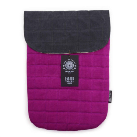 Pochette rembourrée pour ordinateur portable - Purple Haze - Délavage à la pierre 14 oz