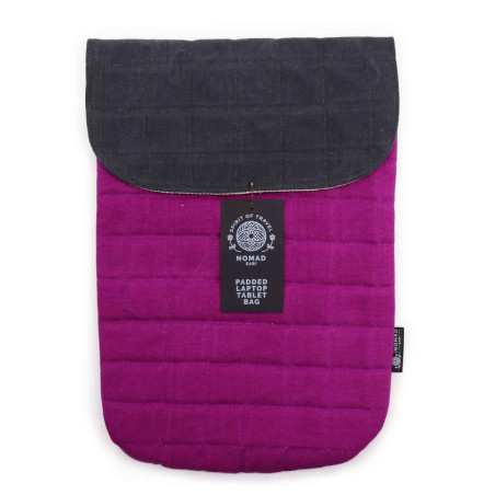 Pochette rembourrée pour ordinateur portable - Purple Haze - Délavage à la pierre 14 oz